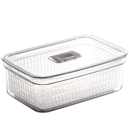 BINO | Produce Saver - 15.2 Cup/3.6L | Fridge Storage Containers for Fruits and Vegetables | Vegetable Storage with Adjustable Air Vent, Removable Basket | BPA-Free Fridge Organizers and Storage