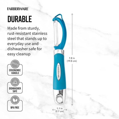 Farberware Euro Vegetable Peeler with Swivel Blade Dark Teal