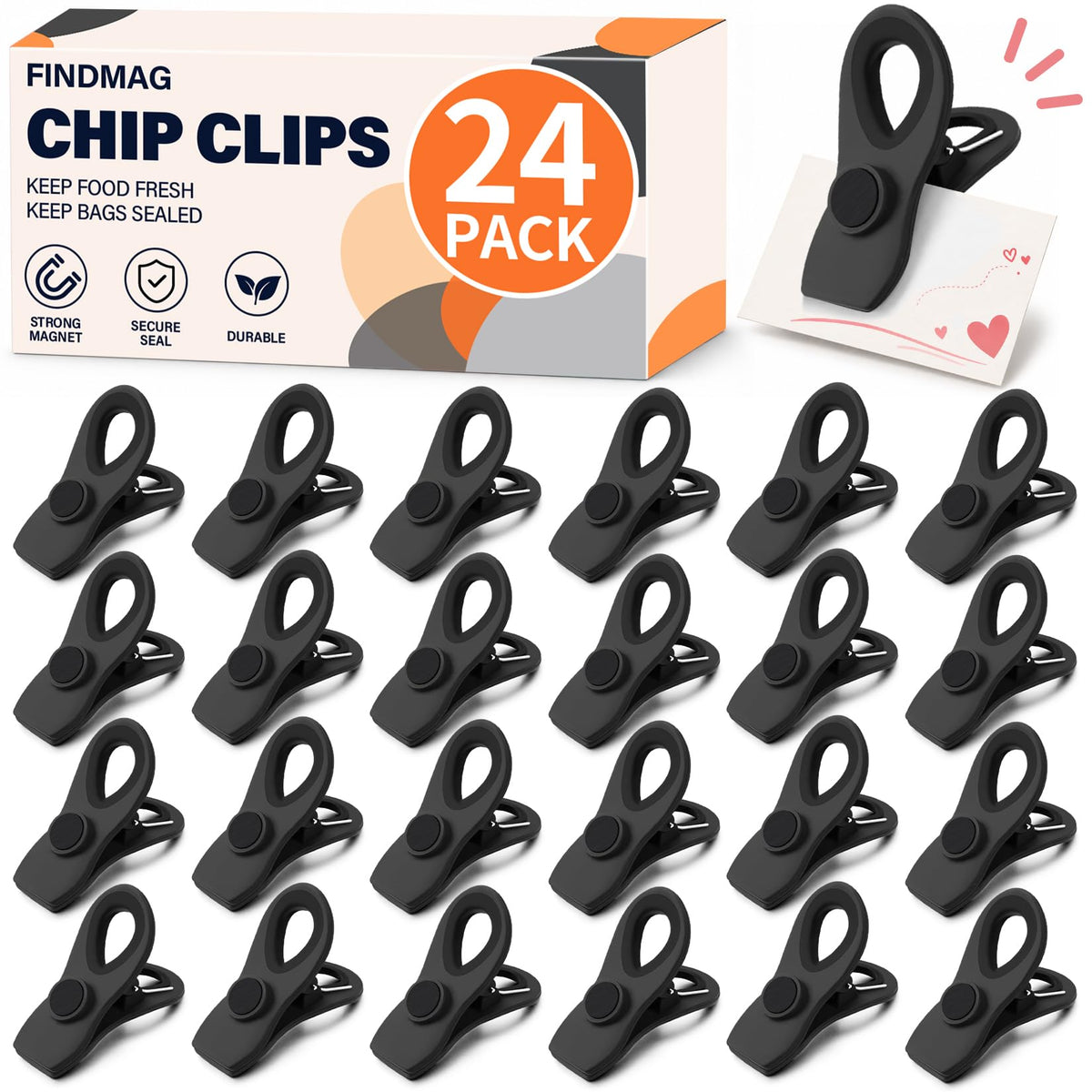 Chip Clips, Bag Clips for Food Storage, 12 Pack Multicolor