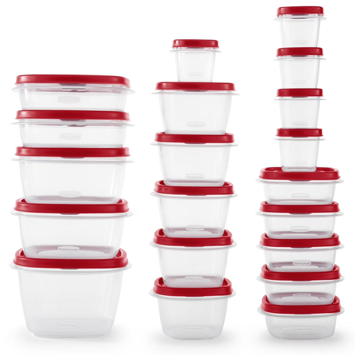Rubbermaid EasyStore Large Containers, 18-Piece Set, Food Storage Containers with Lids