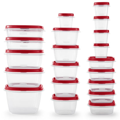 Rubbermaid EasyStore Large Containers, 18-Piece Set, Food Storage Containers with Lids