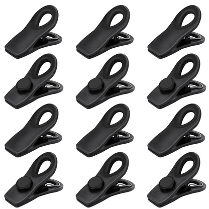 TACGEA Chip Clips, Magnetic Bag Clips for Food Storage, 12 Pack, Neutral