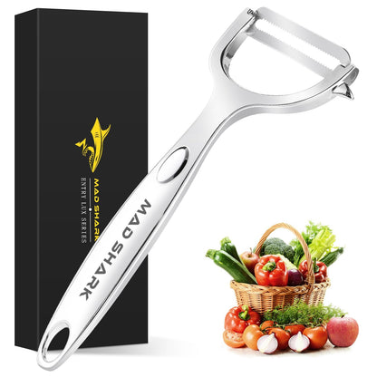 MAD SHARK Vegetable Peeler,Ultra Sharp Y Serrated Blade Peelers for Kitchen