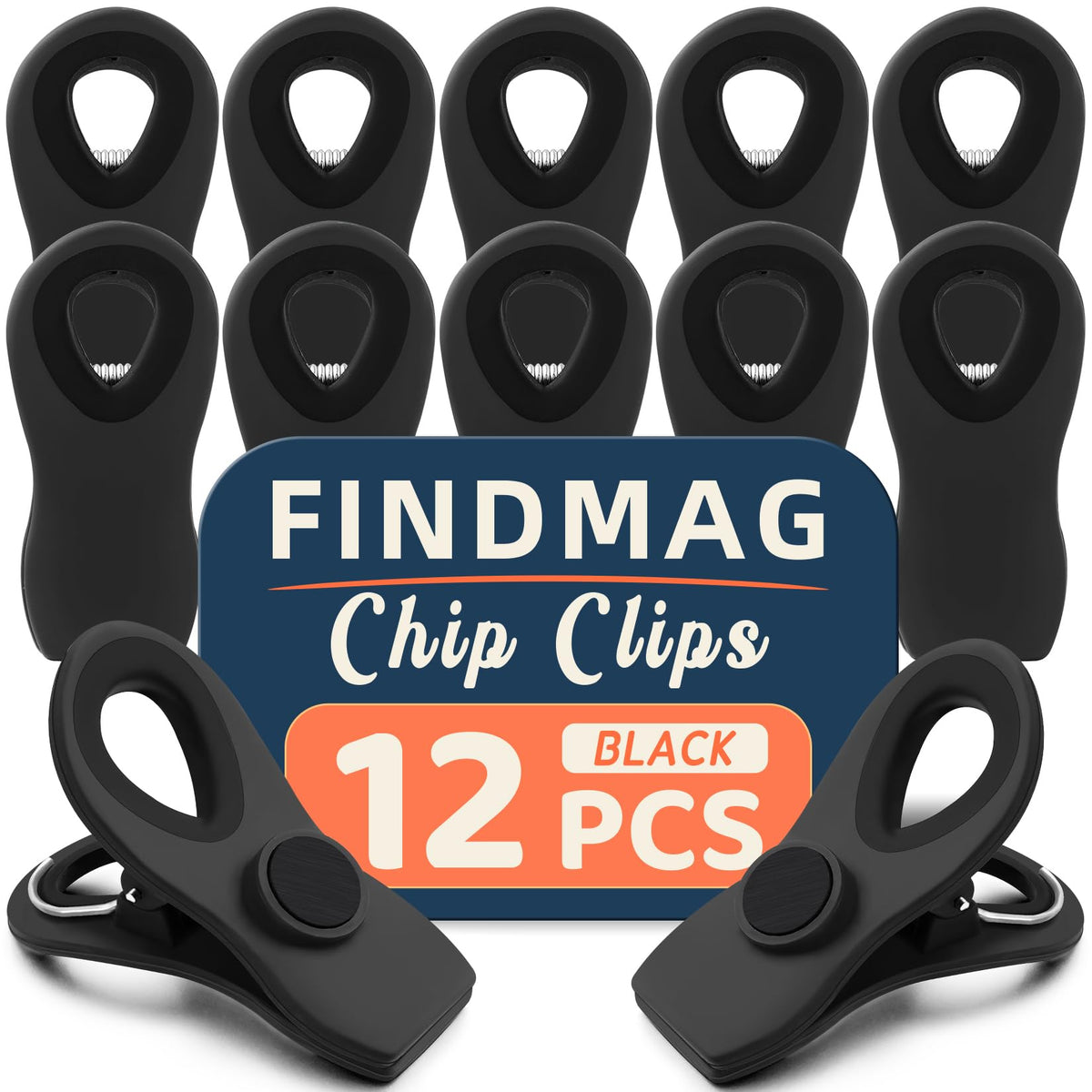Chip Clips, Bag Clips for Food Storage, 12 Pack Multicolor