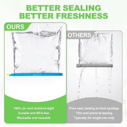 22 Pack Food Bag Sealer Sticks, Reusable Chip Bag Clips, Plastic ZOXILEN