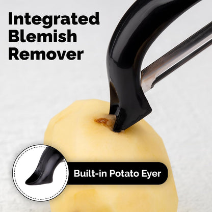 Zulay Kitchen Premium Potato Peeler, Vegetable Peeler for Kitchen, Black