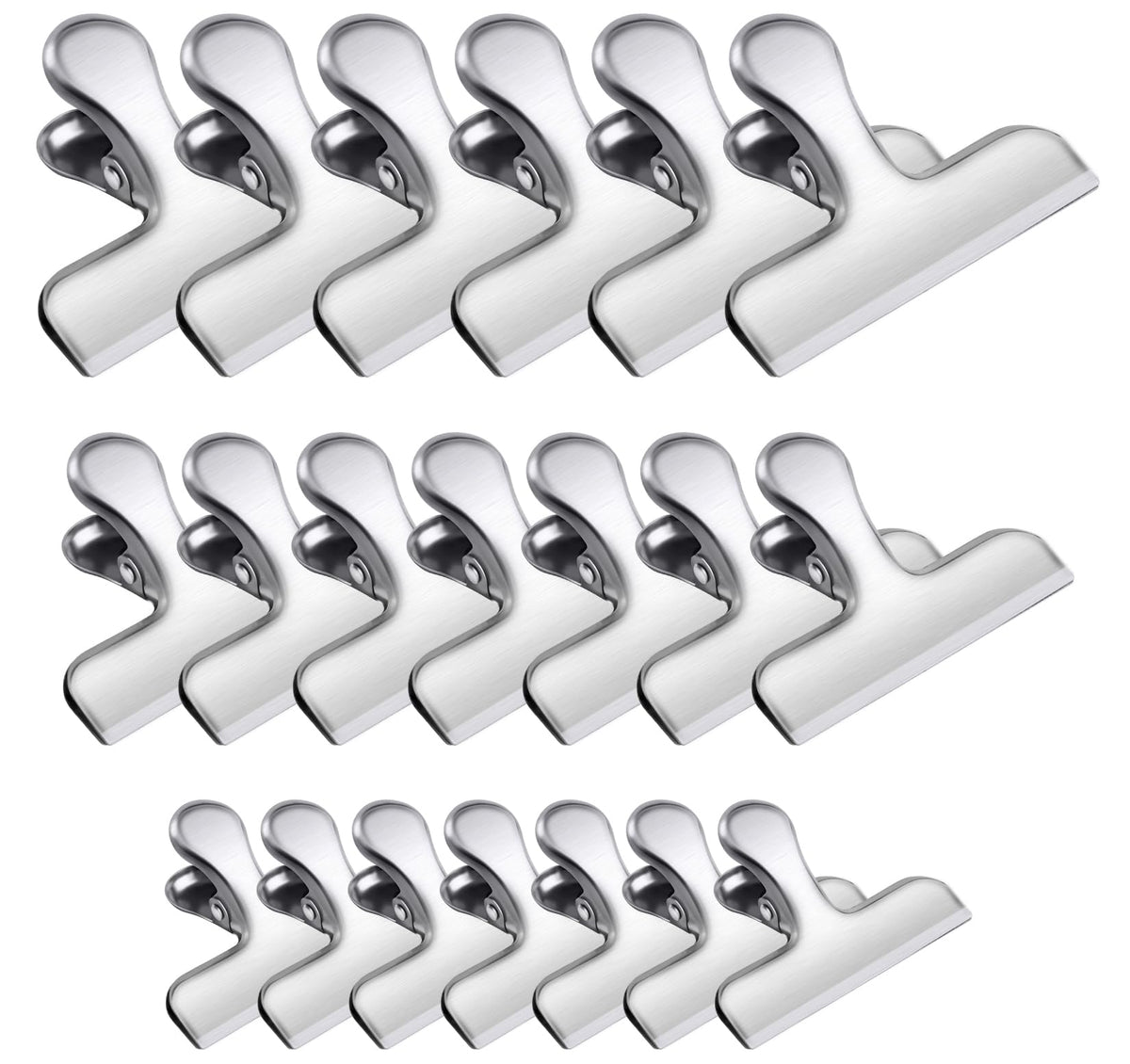 FINDMAG Bag Clips, 8 Pack Chip Clip Set for Kitchen Storage Use, Silver