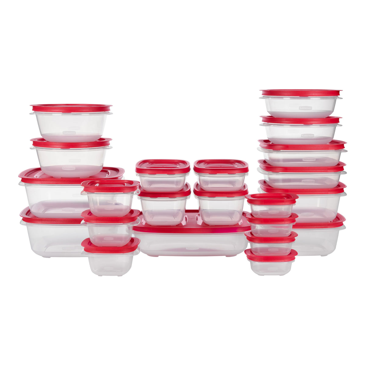 Rubbermaid EasyStore Large Containers, 18-Piece Set, Food Storage Containers with Lids
