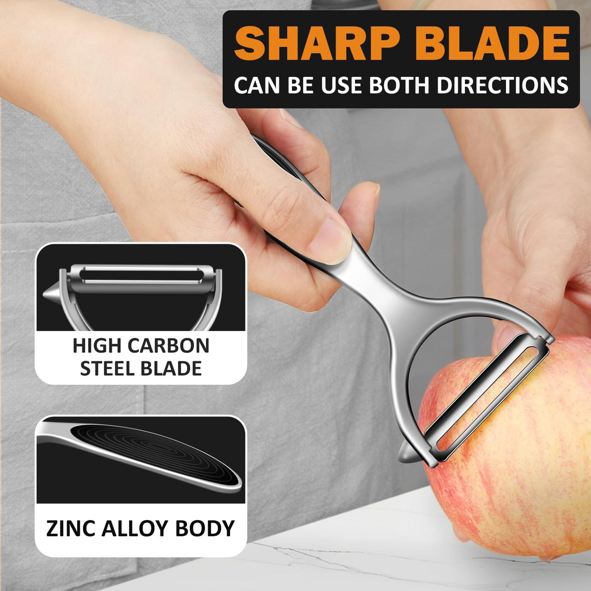 TACGEA Potato Peeler, Vegetable Apple Peeler for Kitchen, Set of 2