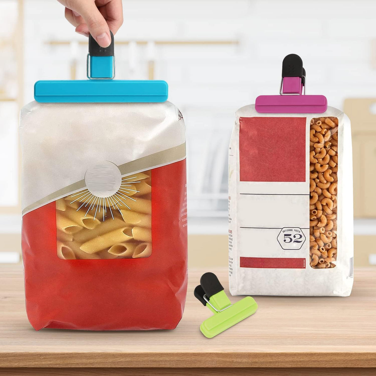 TACGEA Chip Clips, 8 Pack Bag Clips, Upgrade Wide-Open, for Food Storage