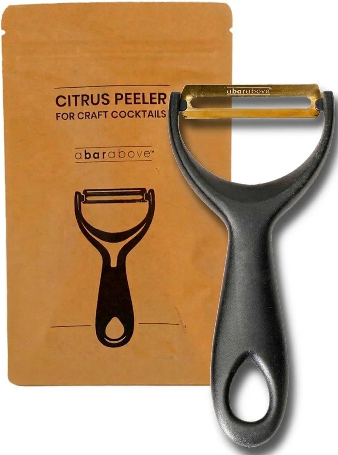 A Bar Above Citrus Peeler, Stainless Steel Fruit Peeler, Gold Finish