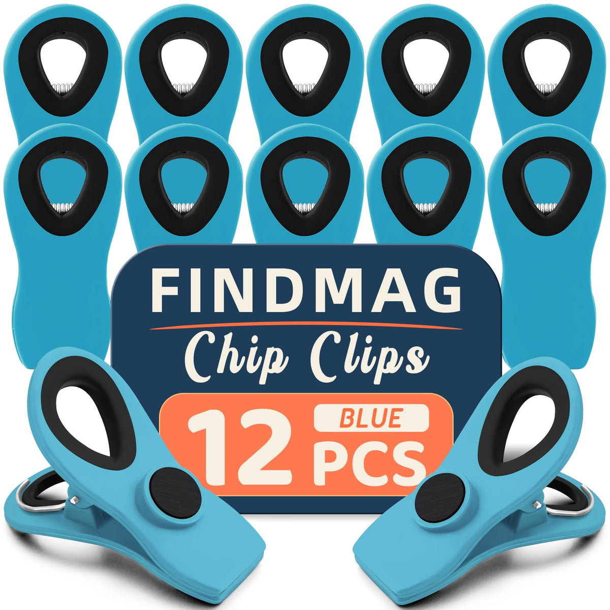 Chip Clips, Bag Clips for Food Storage, 12 Pack Multicolor