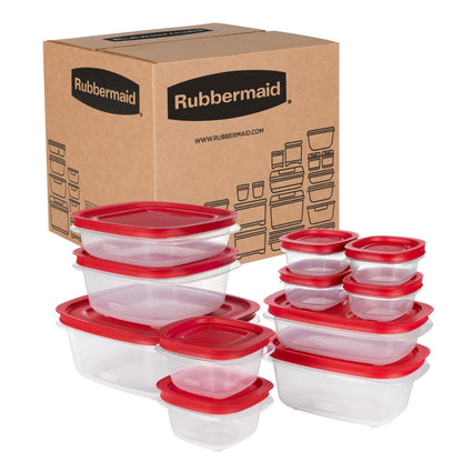 Rubbermaid EasyStore Large Containers, 18-Piece Set, Food Storage Containers with Lids