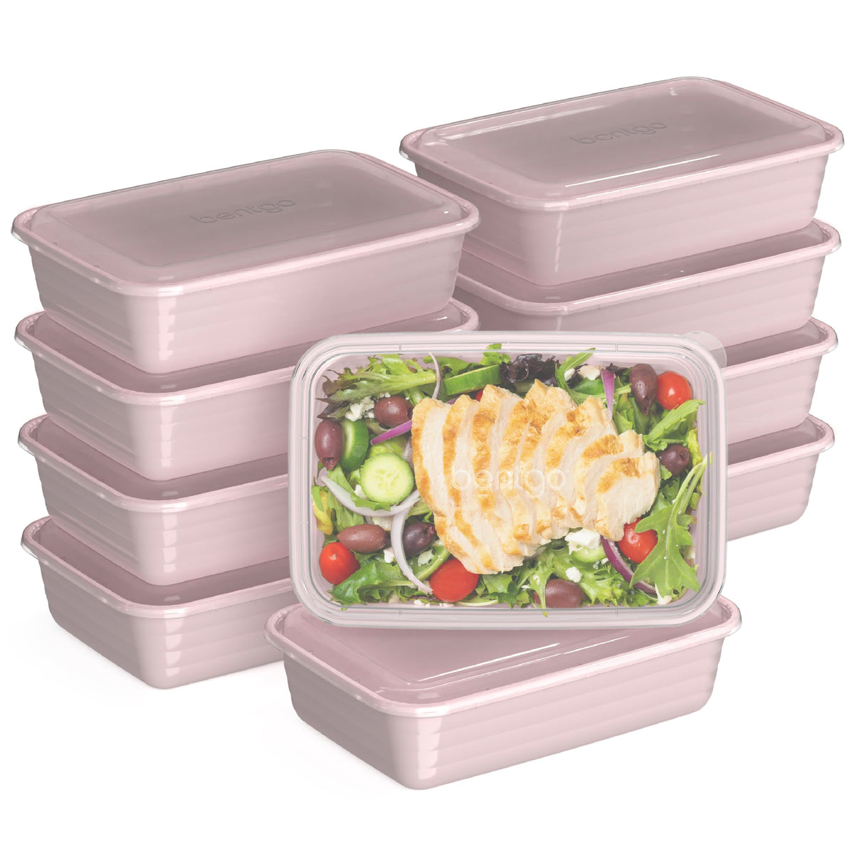 Bentgo Prep 1-Compartment Meal Prep Containers with Lids, 20 Piece Set