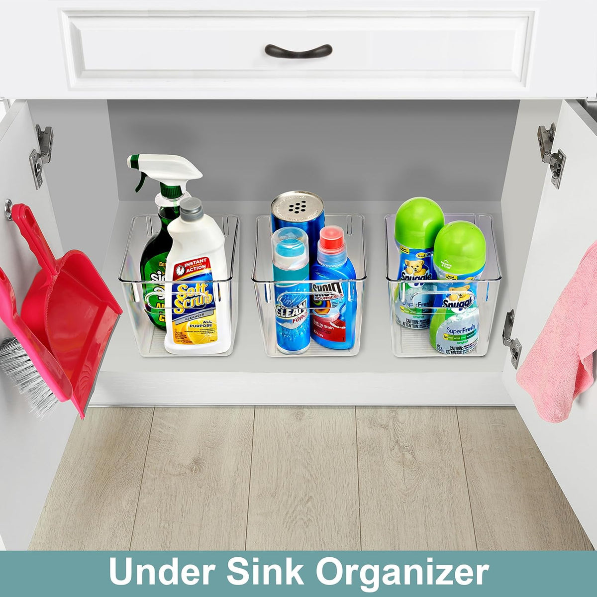 Sorbus Fridge Organizers and Storage, Clear Plastic Bins (Small, 2 Pack)