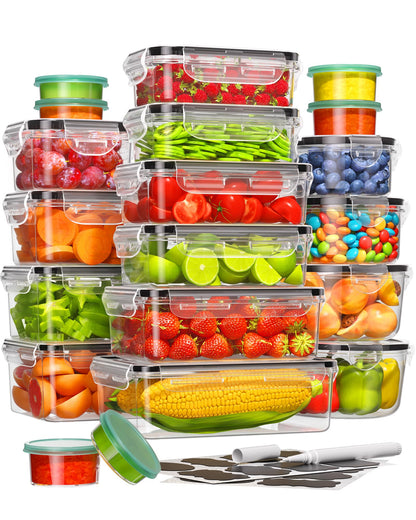 Canfanni 40 Piece Food Storage Containers with Lids, BPA-Free