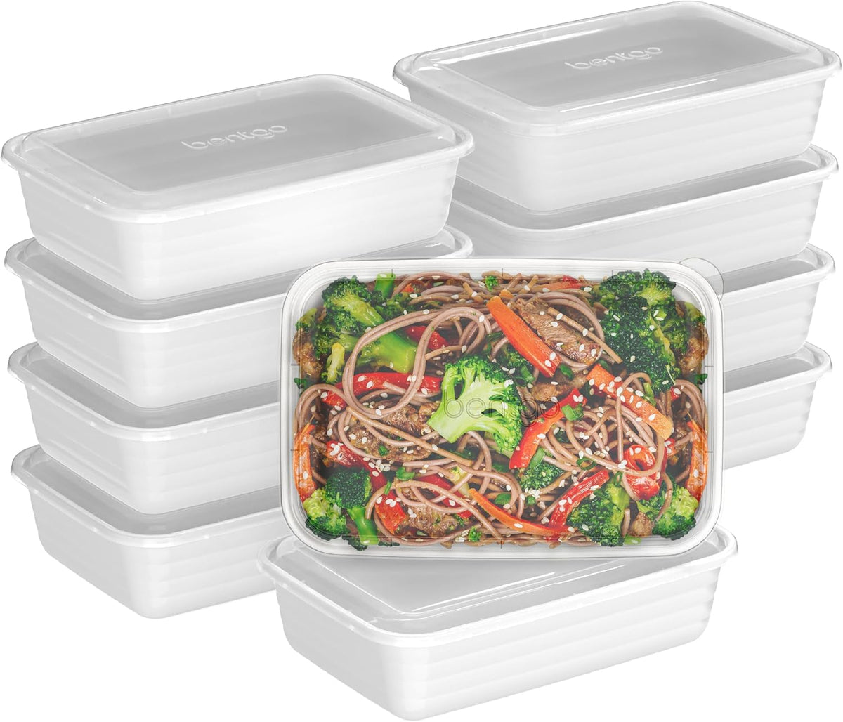 Bentgo Prep 1-Compartment Meal Prep Containers with Lids, 20 Piece Set