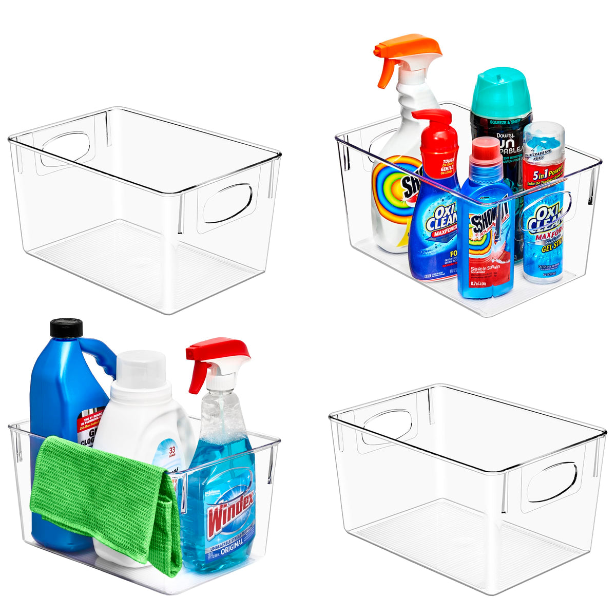 Sorbus Fridge Organizers and Storage, Clear Plastic Bins (Small, 2 Pack)