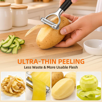 Ultra-Sharp Vegetable Julienne Peeler for Salad: Shreds in Seconds