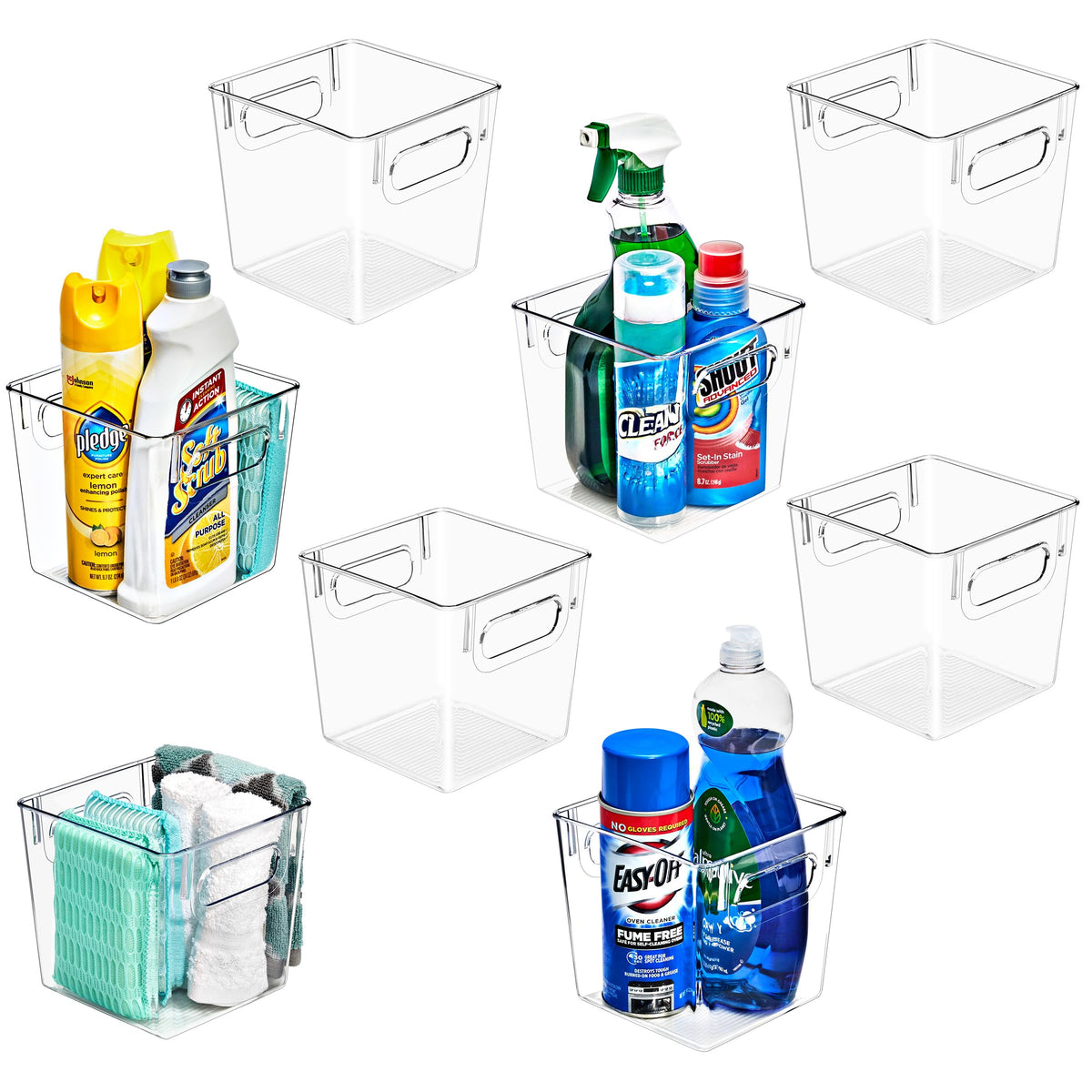 Sorbus Fridge Organizers and Storage, Clear Plastic Bins (Small, 2 Pack)