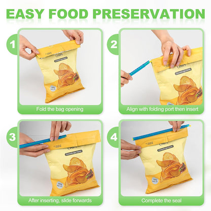 22 Pack Food Bag Sealer Sticks, Reusable Chip Bag Clips, Plastic ZOXILEN