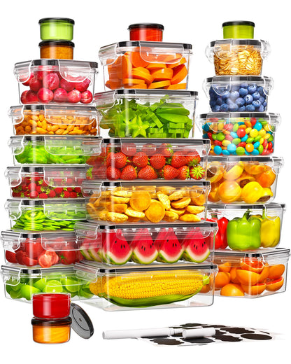 Canfanni 40 Piece Food Storage Containers with Lids, BPA-Free