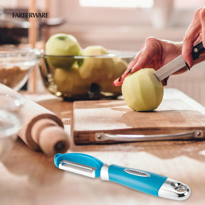 Farberware Euro Vegetable Peeler with Swivel Blade Dark Teal