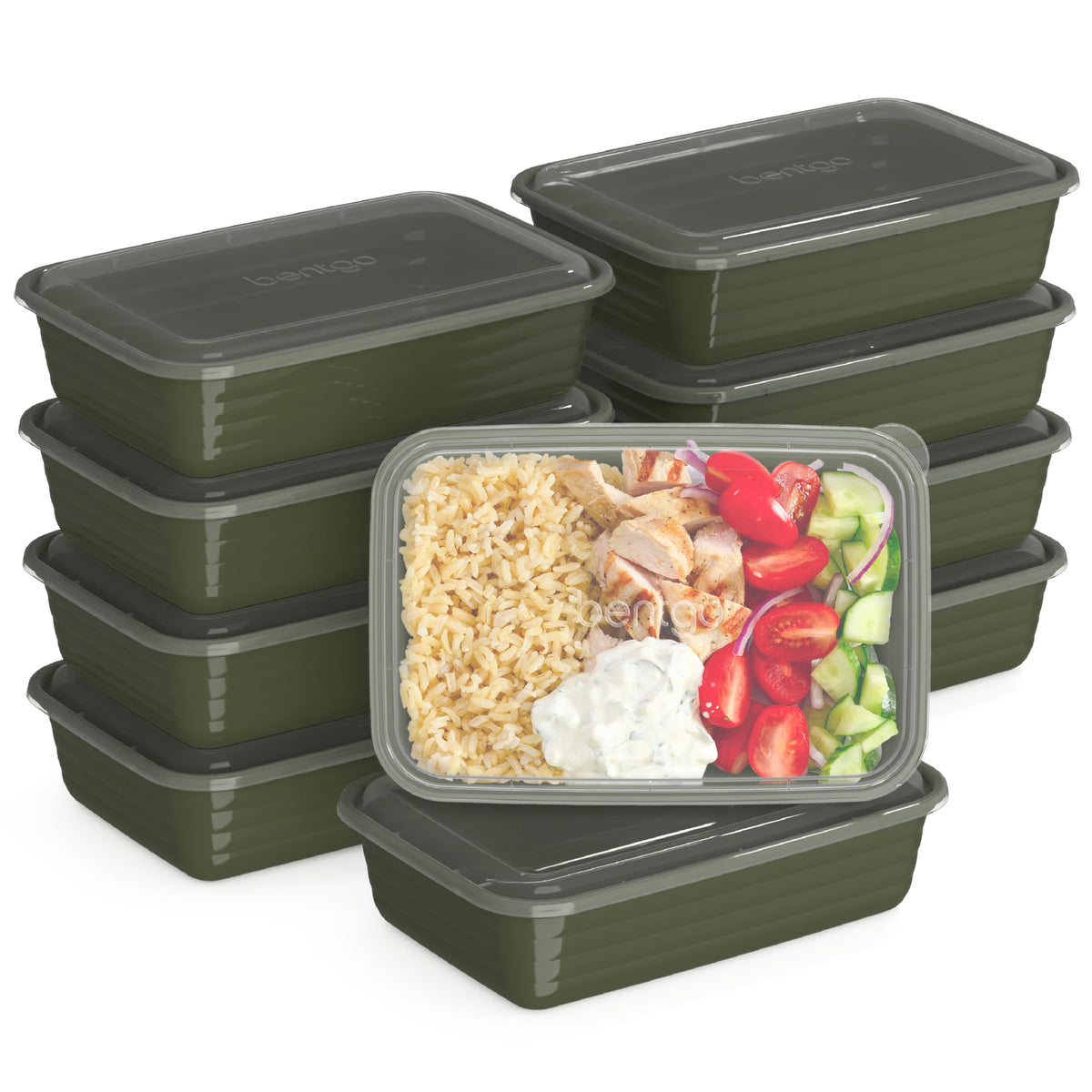 Bentgo Prep 1-Compartment Meal Prep Containers with Lids, 20 Piece Set