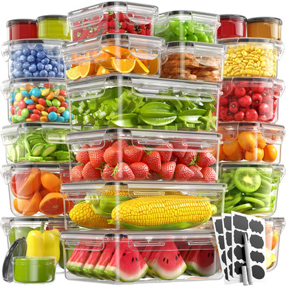 Canfanni 40 Piece Food Storage Containers with Lids, BPA-Free