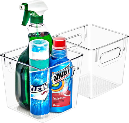 Sorbus Fridge Organizers and Storage, Clear Plastic Bins (Small, 2 Pack)