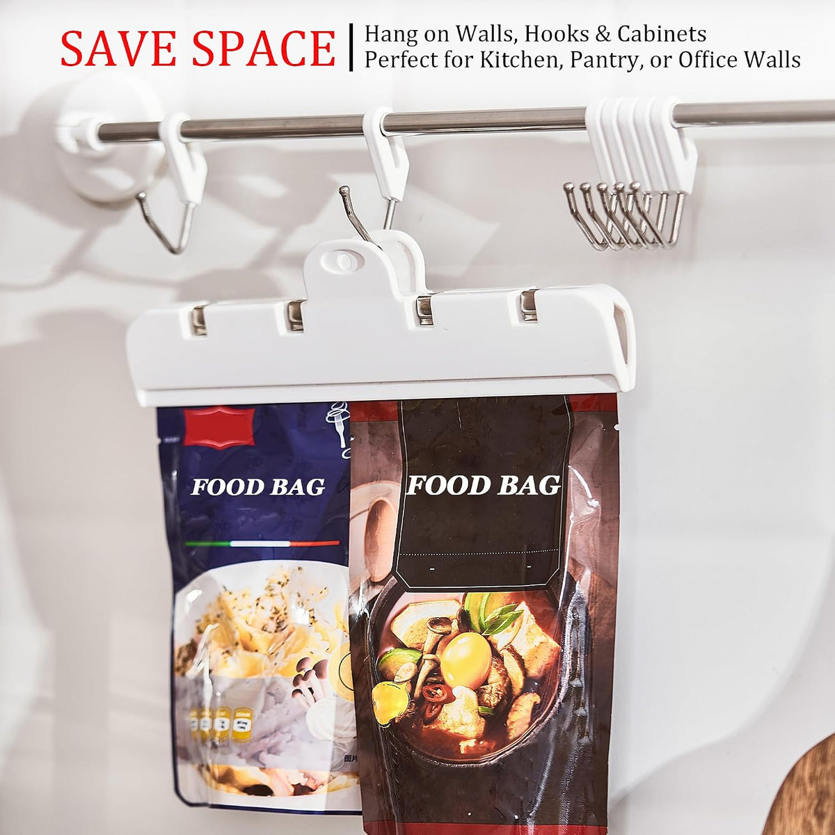 Food Bag Clips with Magnetic, Extra Large Heavy Duty Airtight Sealing