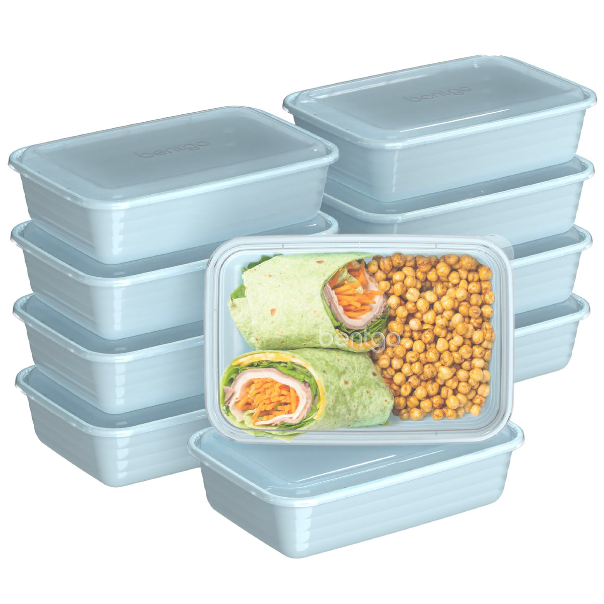 Bentgo Prep 1-Compartment Meal Prep Containers with Lids, 20 Piece Set