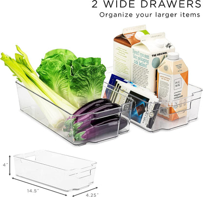 Sorbus Fridge Organizers and Storage Bins for Pantry & Fridge (6 Piece Set)