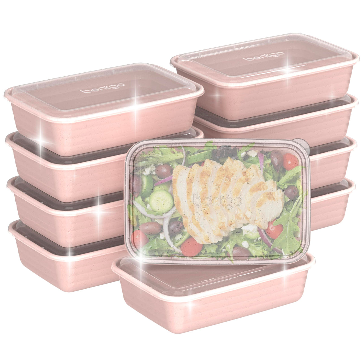 Bentgo Prep 1-Compartment Meal Prep Containers with Lids, 20 Piece Set