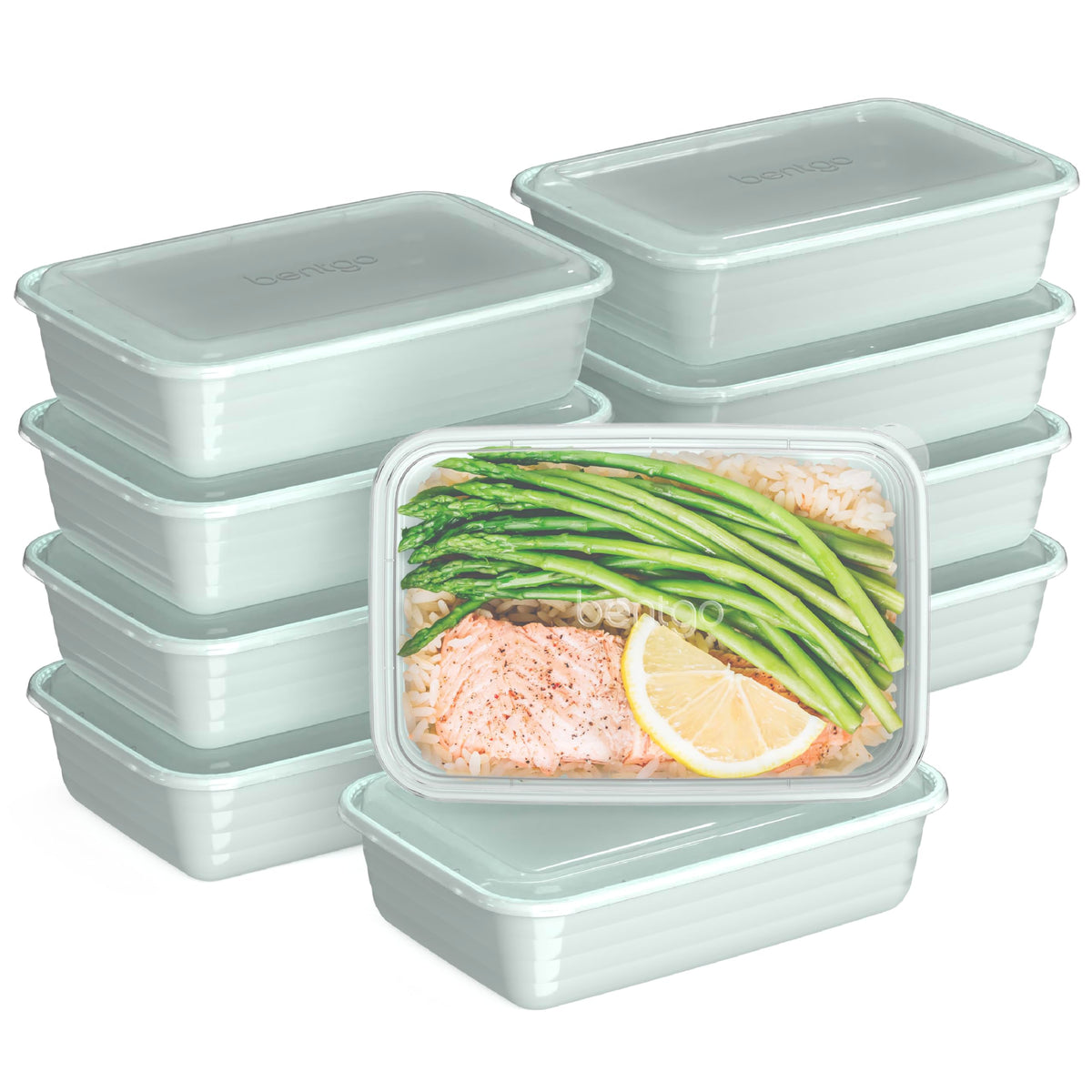 Bentgo Prep 1-Compartment Meal Prep Containers with Lids, 20 Piece Set