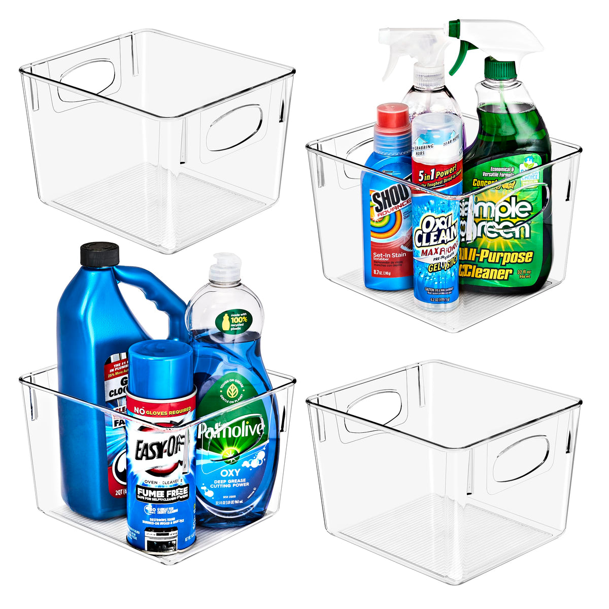 Sorbus Fridge Organizers and Storage, Clear Plastic Bins (Small, 2 Pack)