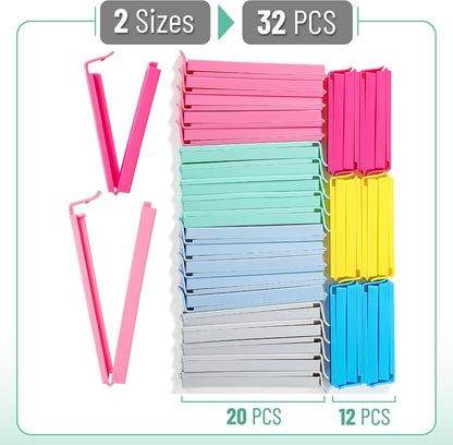 Mr. Pen- Sealing Bag Chip Clips, 32 Pack, 2 Sizes (12x 3.1 & 20x 4.3)