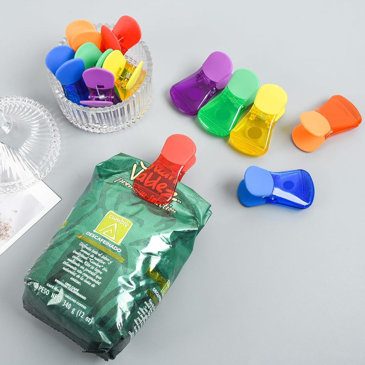 Ninth Five Chip Clips Bag Clips, 12Pack Magnetic Bag Clip for Food Storage