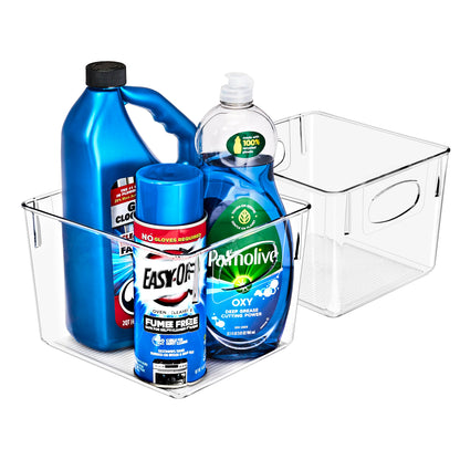 Sorbus Fridge Organizers and Storage, Clear Plastic Bins (Small, 2 Pack)