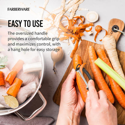 Farberware Euro Vegetable Peeler with Swivel Blade Black
