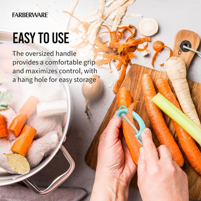 Farberware Euro Vegetable Peeler with Swivel Blade Aqua Sky