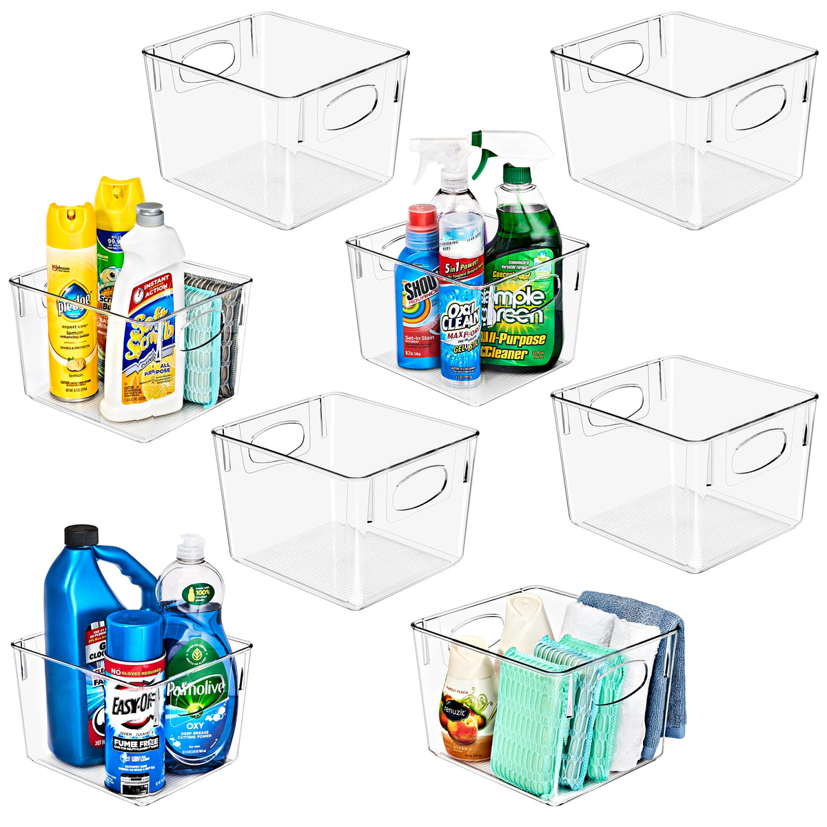 Sorbus Fridge Organizers and Storage, Clear Plastic Bins (Small, 2 Pack)
