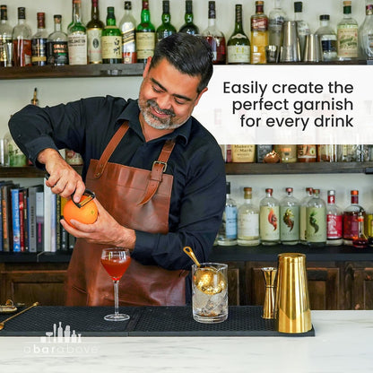 A Bar Above Citrus Peeler, Stainless Steel Fruit Peeler, Gold Finish