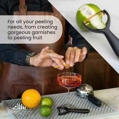 A Bar Above Citrus Peeler, Stainless Steel Fruit Peeler, Silver Finish